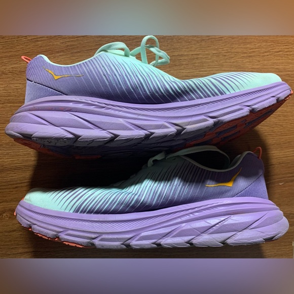 Hoka Rincon 3 Women’s Size 7.5B mint/purple/orange - Picture 2 of 11